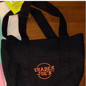 Black is the new Black - NEW NWT Trader Joe's Mini Canvas Tote Bag